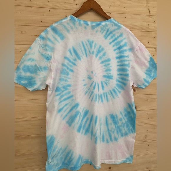 NEW Unisex GILDAN Soft Style Pale Color Gender Reveal Spiral Tie-Dye T-Shirt - Picture 5 of 8
